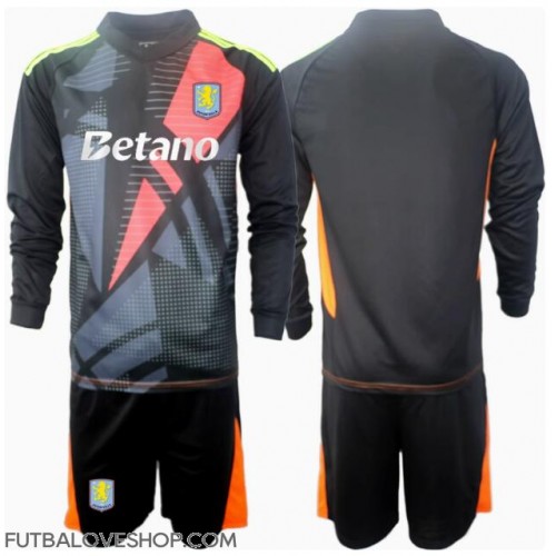 Dres Aston Villa Brankarsky Preč pre deti 2024-25 Dlhy Rukáv (+ trenírky)